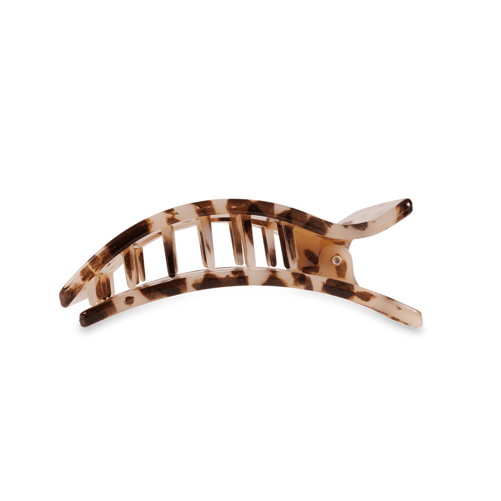 Blonde Tortoise Medium Flat Rectangle Hair Clip for Daily Wear