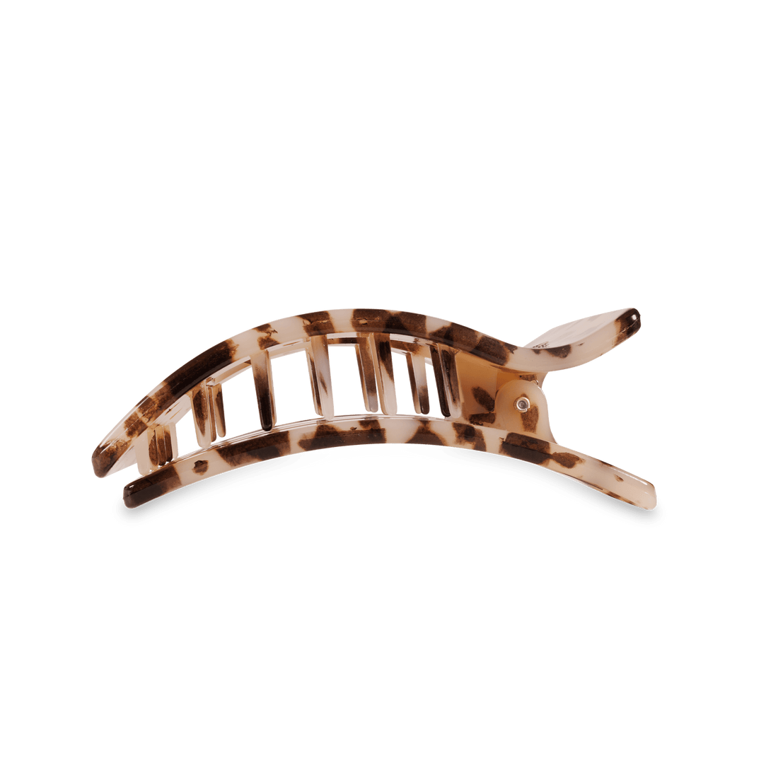 Blonde Tortoise Medium Flat Rectangle Hair Clip for Daily Wear