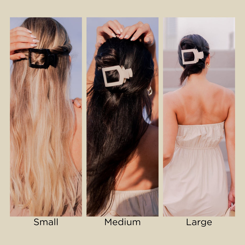 Blonde Tortoise Large Flat Square Hair Clip for Comfortable Styling
