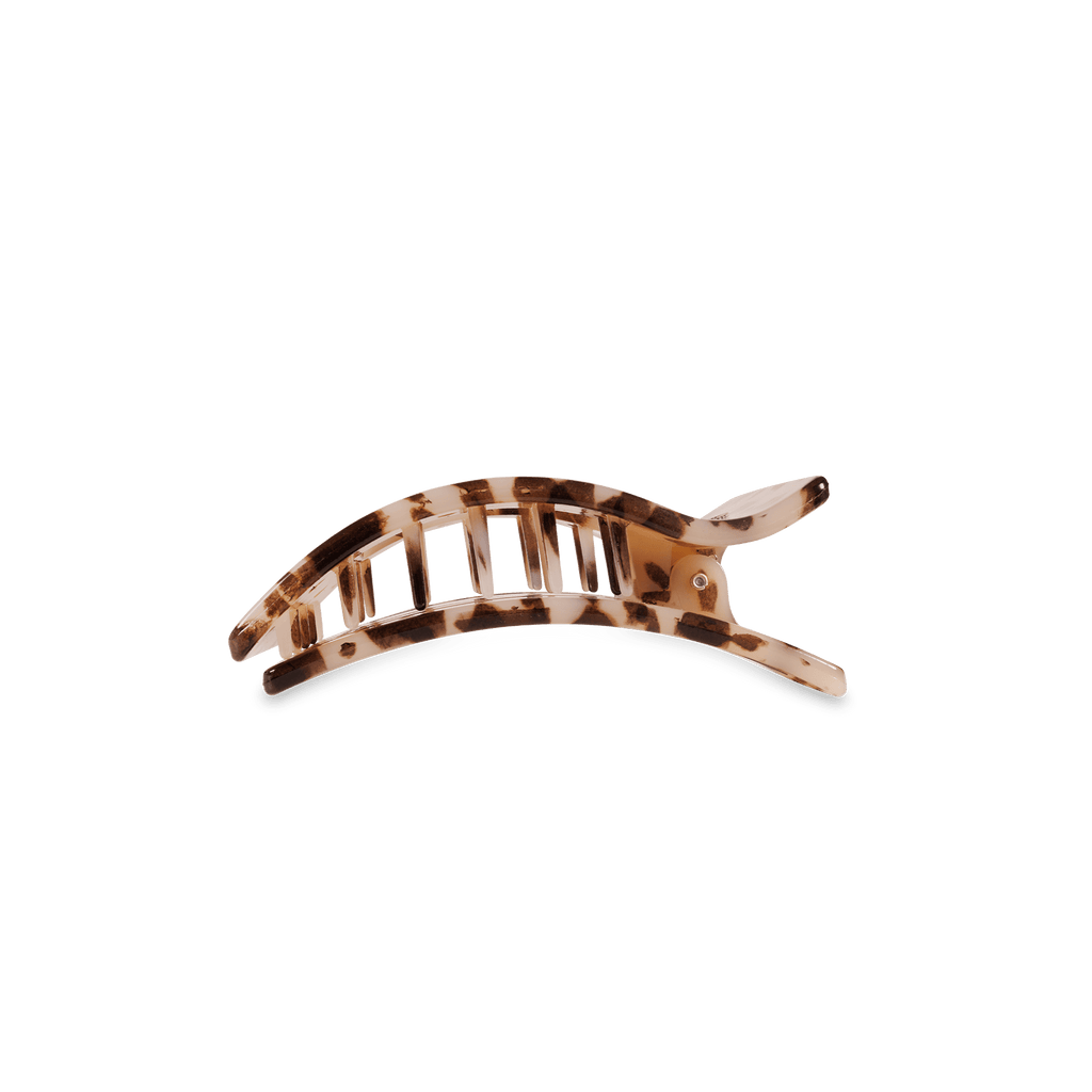 Blonde Tortoise Small Flat Rectangle Hair Clip for Secure Styling