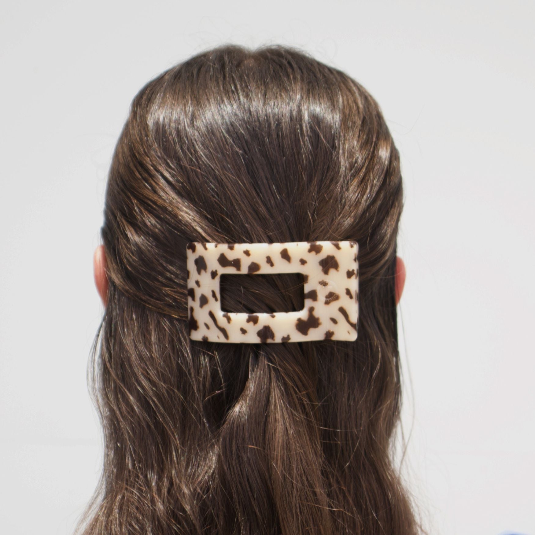 Blonde Tortoise Small Flat Rectangle Hair Clip for Secure Styling