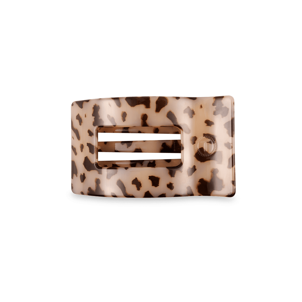 Blonde Tortoise small flat rectangle hair clip for fine hair