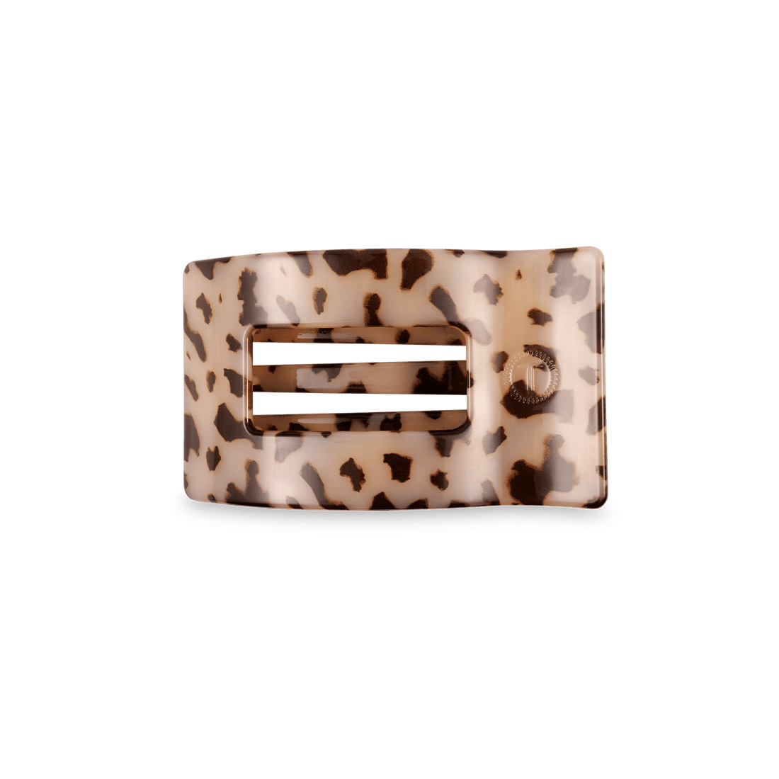Blonde Tortoise small flat rectangle hair clip for fine hair