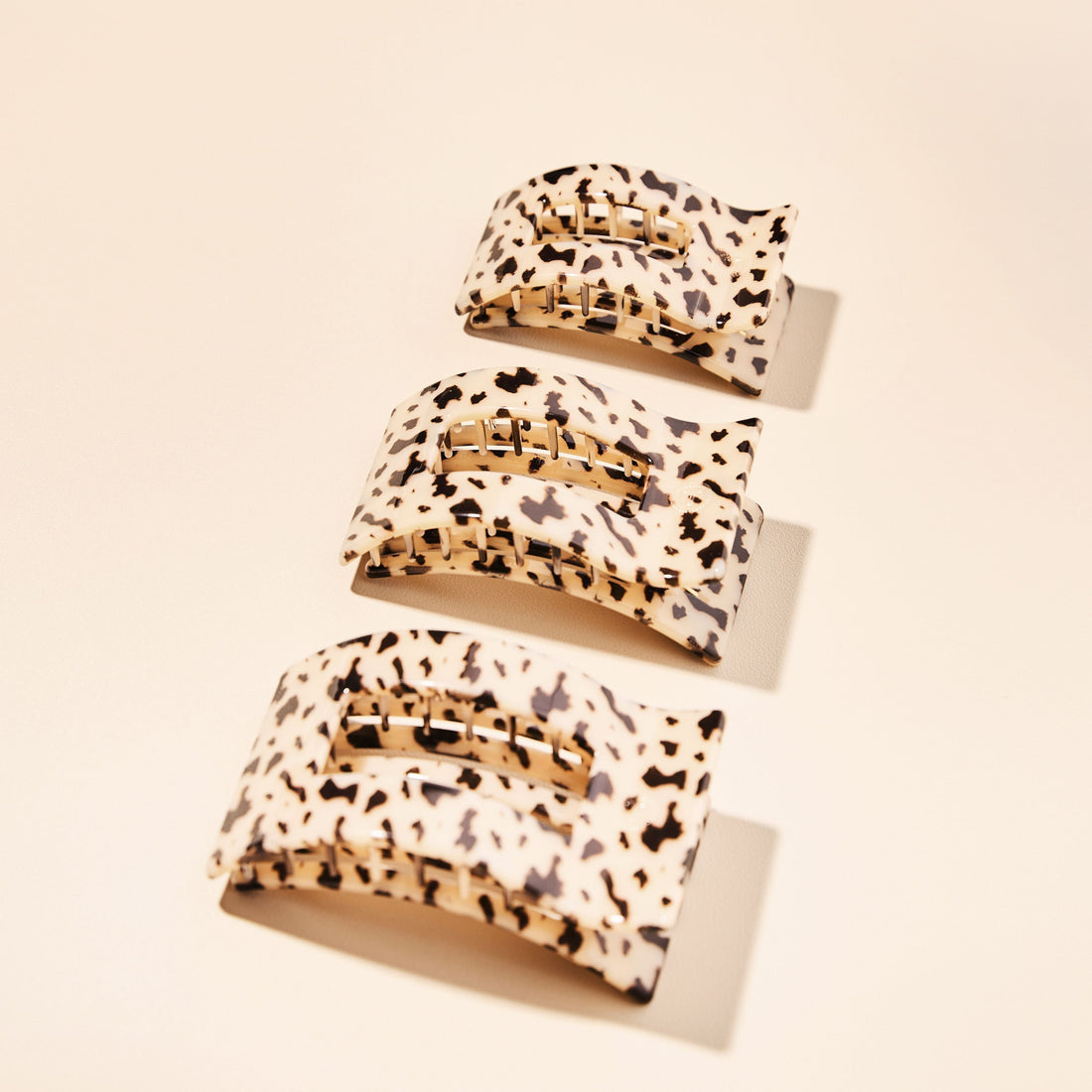 Blonde Tortoise Small Flat Rectangle Hair Clip for Secure Styling