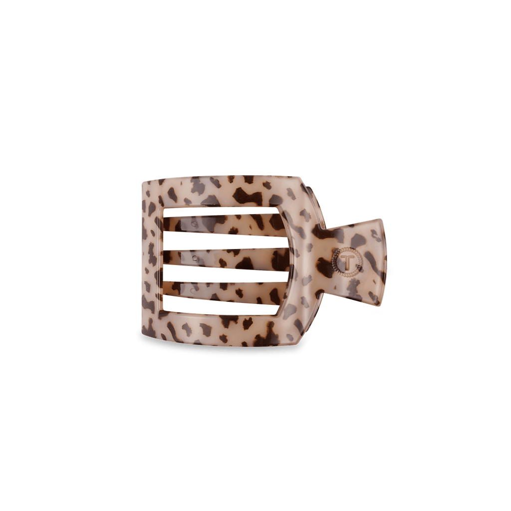 Blonde Tortoise Small Flat Square Hair Clip on a white surface