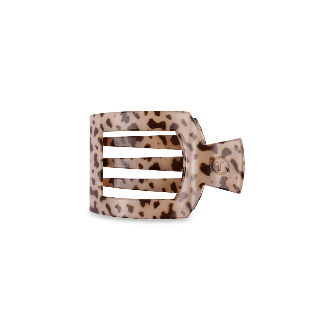 Blonde Tortoise Small Flat Square Hair Clip on a white surface