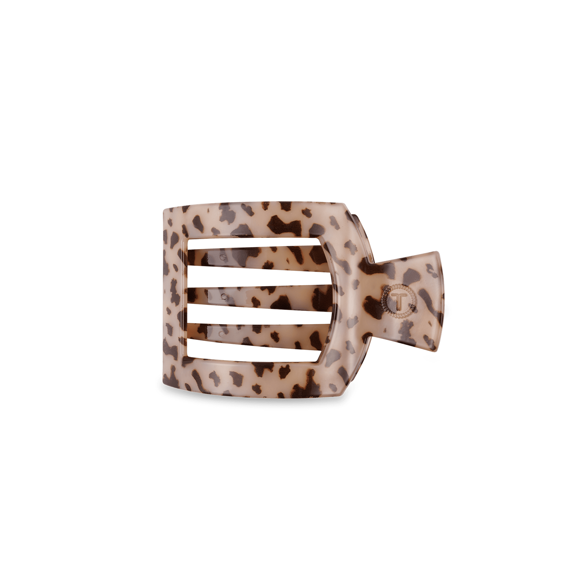 Blonde Tortoise Small Flat Square Hair Clip on a white surface