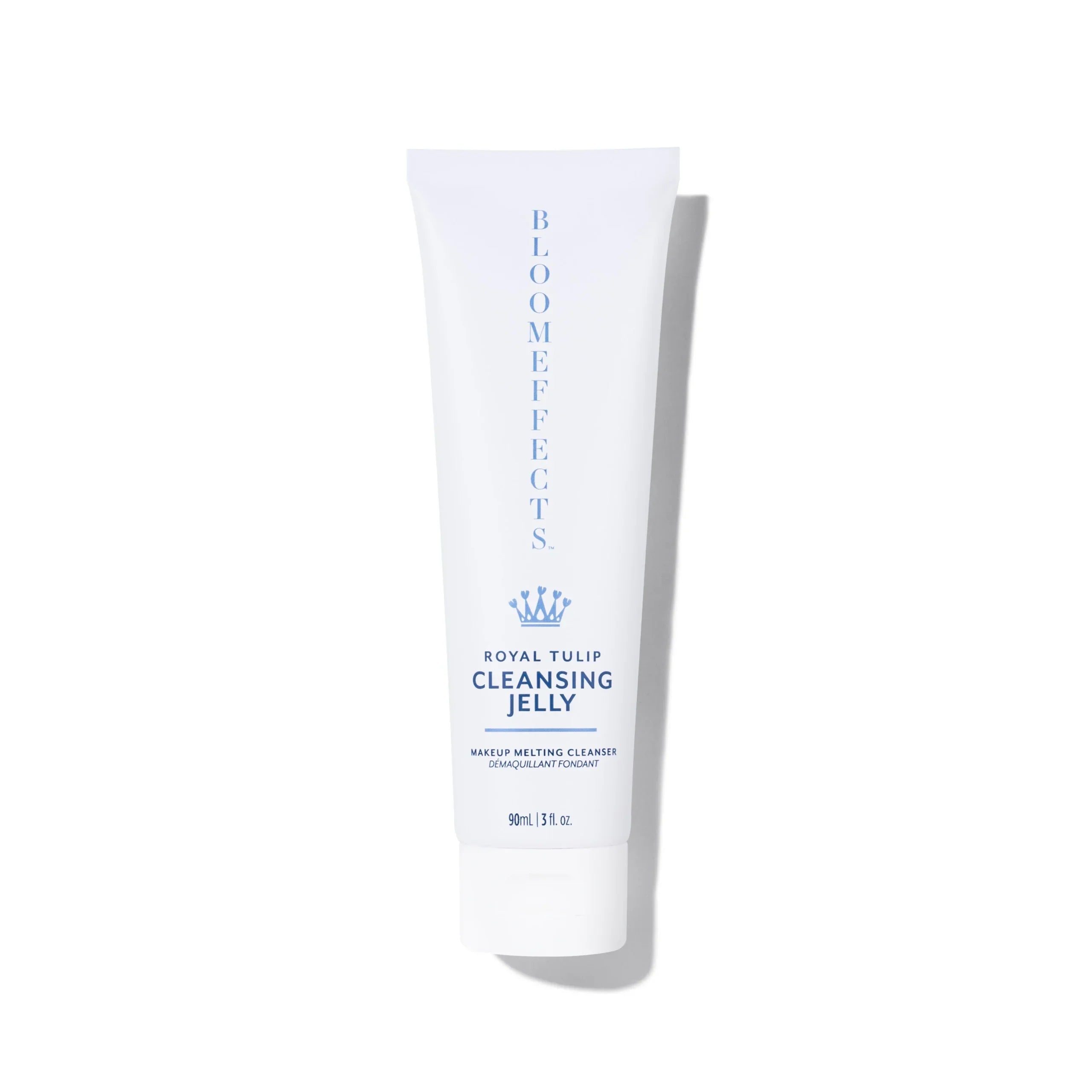 Royal Tulip Cleansing Jelly in a white and blue eco-friendly 3oz tube packaging
