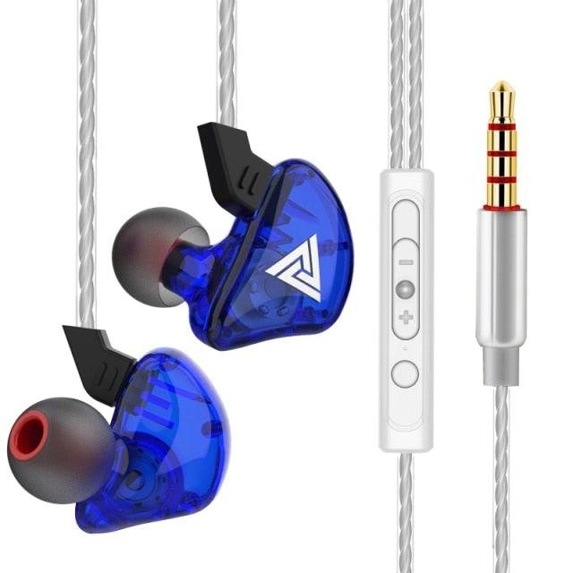 Blue Gaming Earbuds with Dual Detachable Mics & Volume Control