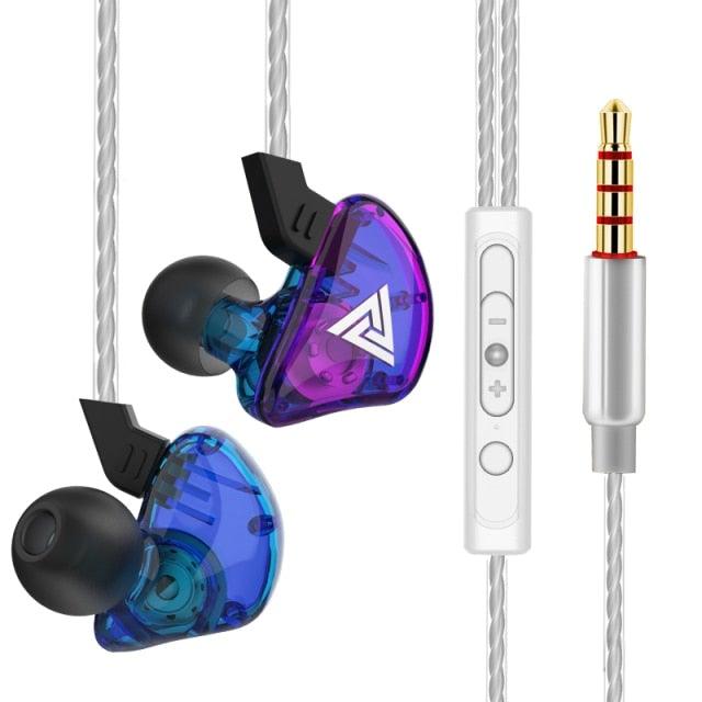Blue Gaming Earbuds with Dual Detachable Mics & Volume Control