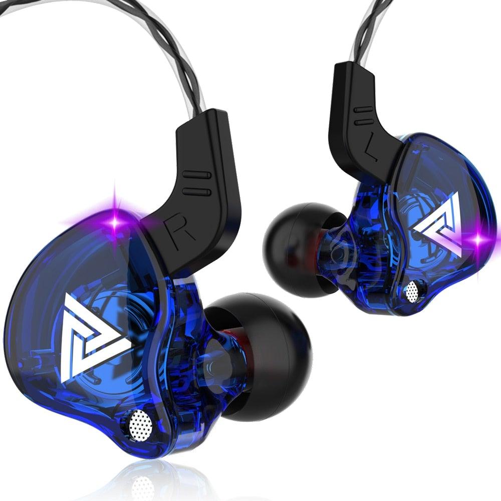 Stevvex blue gaming earbuds with detachable boom microphone and volume control for mobile and PC gaming