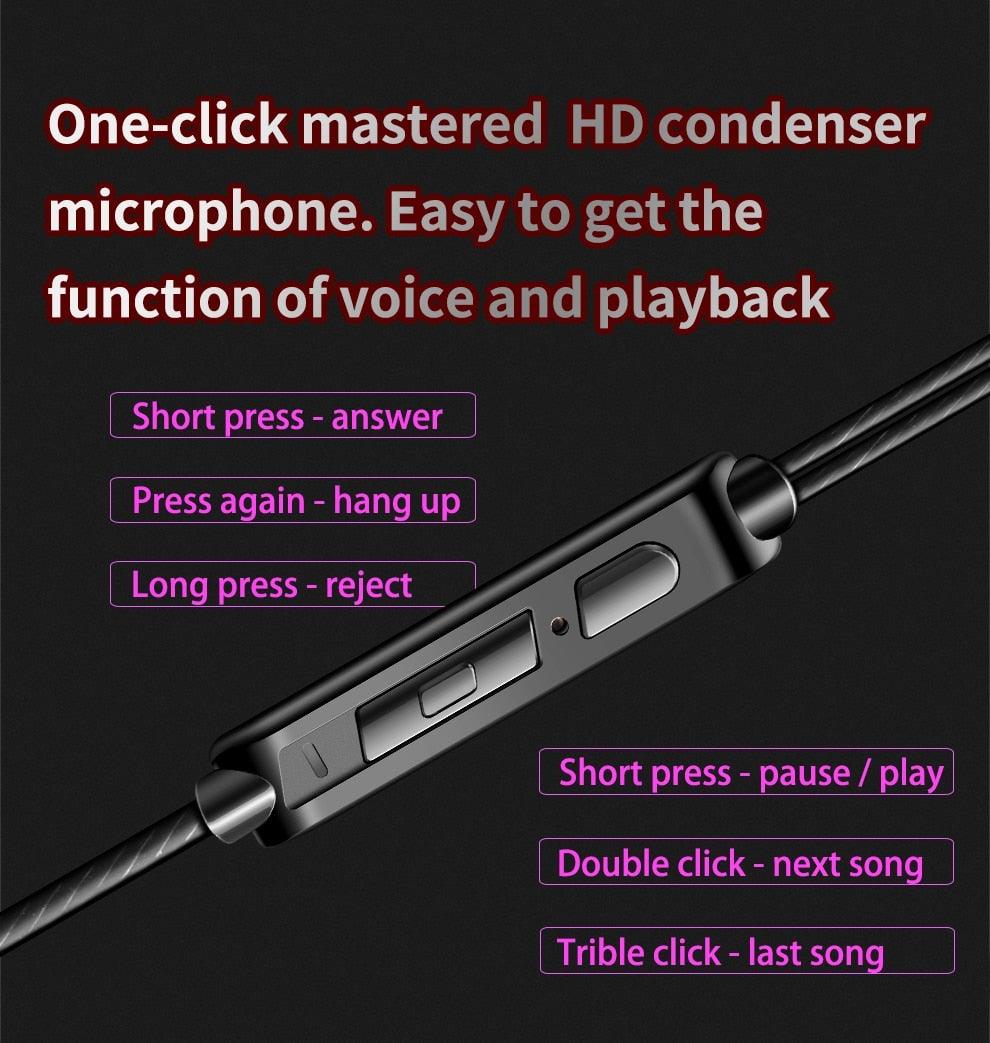 Blue Gaming Earbuds with Dual Detachable Mics & Volume Control