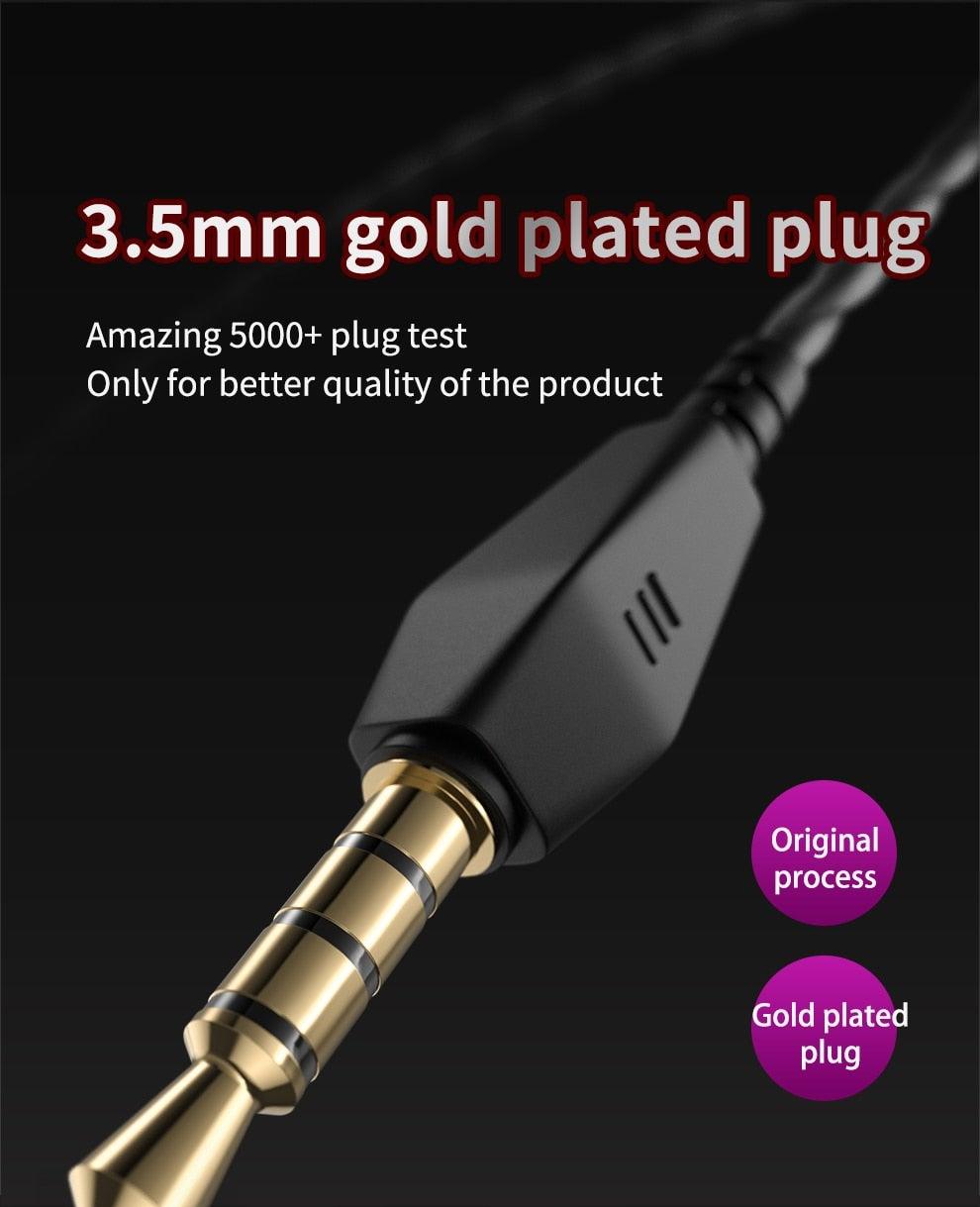 Blue Gaming Earbuds with Dual Detachable Mics & Volume Control