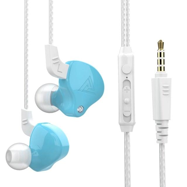 Blue Gaming Earbuds with Dual Detachable Mics & Volume Control
