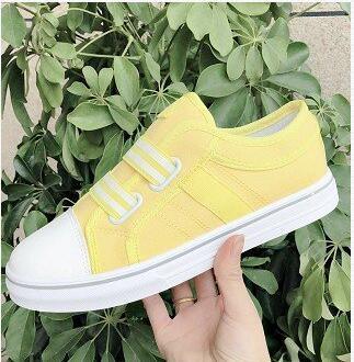 Blue Canvas Slip-On Flats: Comfortable Low-Cut Walking Sneakers