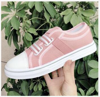 Blue Canvas Slip-On Flats: Comfortable Low-Cut Walking Sneakers