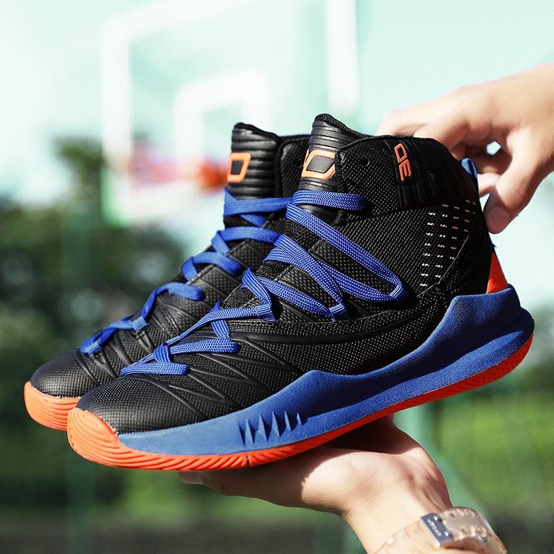 Boys High Top Basketball Sneakers - Anti-Slip Performance Trainers