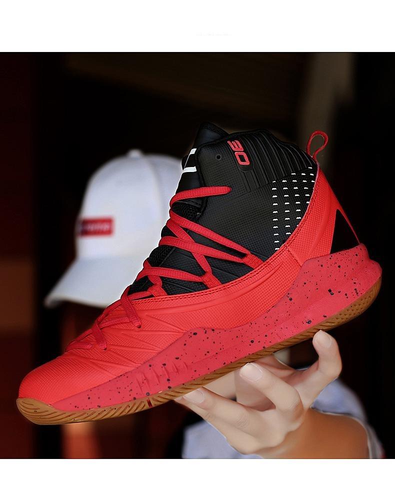 Boys High Top Basketball Sneakers - Anti-Slip Performance Trainers