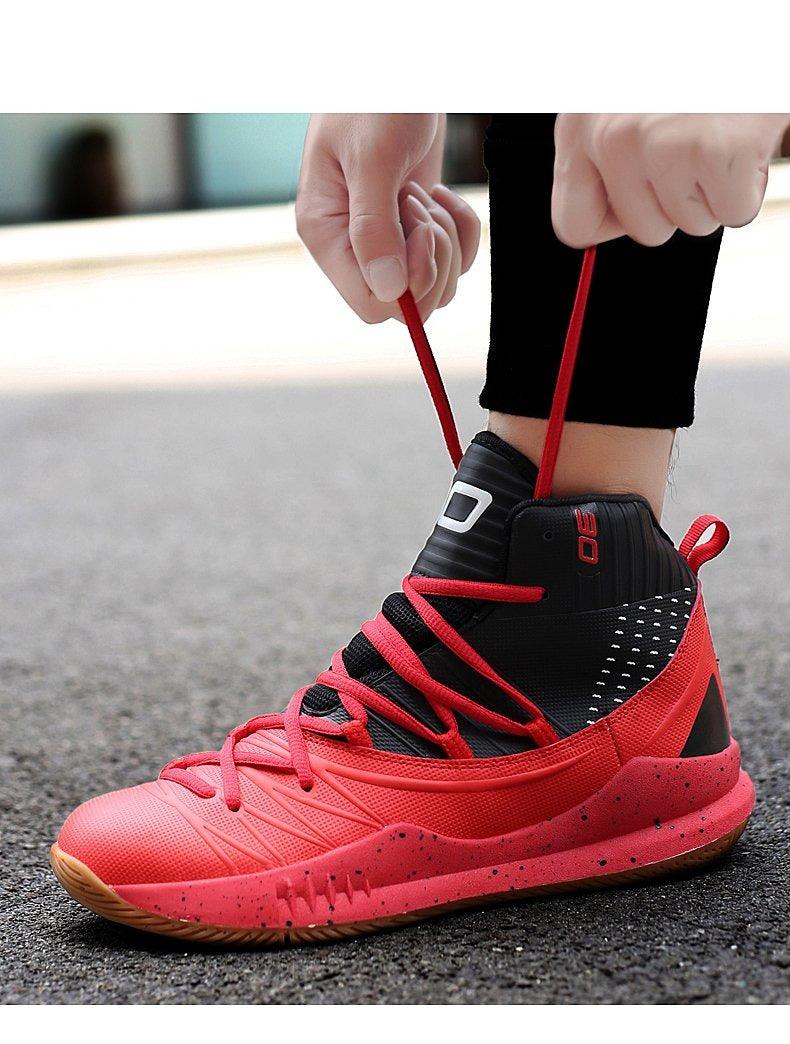 Boys High Top Basketball Sneakers - Anti-Slip Performance Trainers
