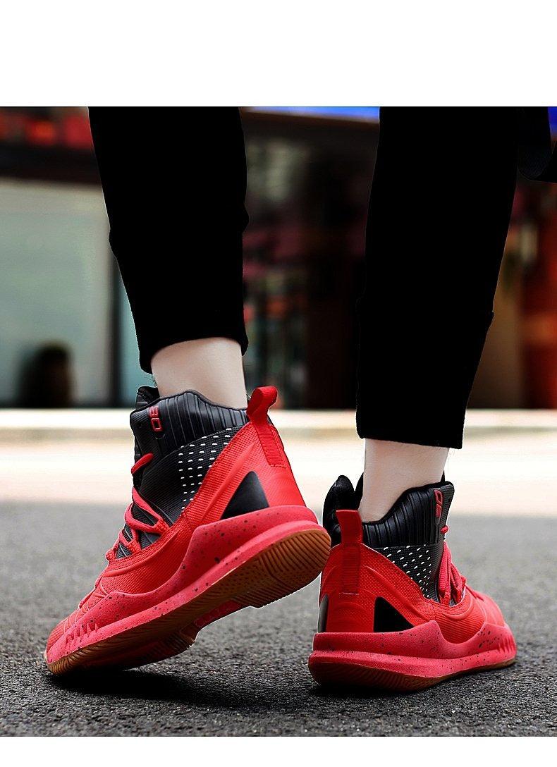 Boys High Top Basketball Sneakers - Anti-Slip Performance Trainers