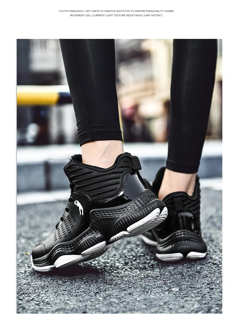 Boys High Top Basketball Sneakers - Anti-Slip Performance Trainers