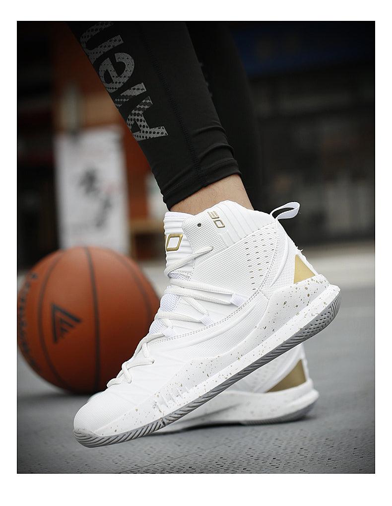 Boys High Top Basketball Sneakers - Anti-Slip Performance Trainers