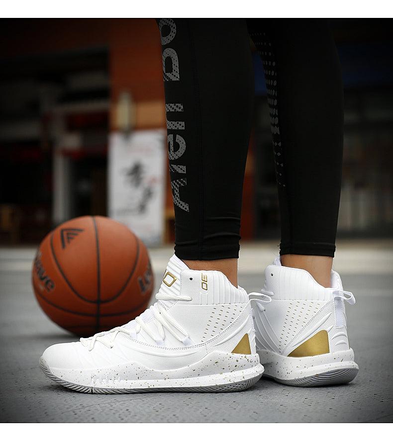 Boys High Top Basketball Sneakers - Anti-Slip Performance Trainers