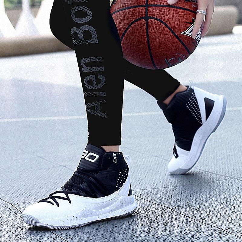 Boys High Top Basketball Sneakers - Anti-Slip Performance Trainers