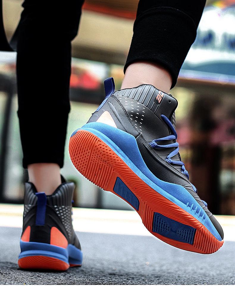 Boys High Top Basketball Sneakers - Anti-Slip Performance Trainers