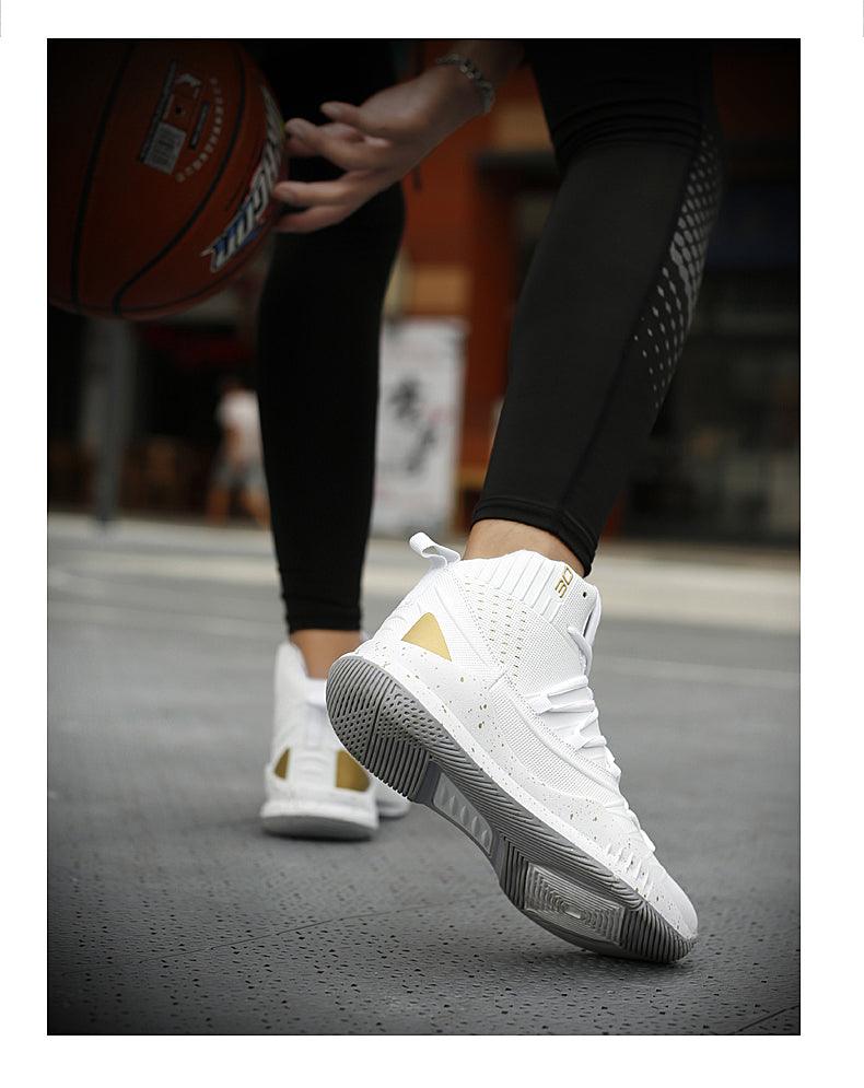 Boys High Top Basketball Sneakers - Anti-Slip Performance Trainers