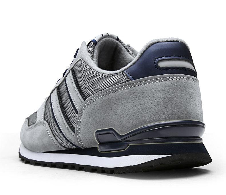 Men's Blue Casual Platform Sneakers Comfortable Faux Leather Flats