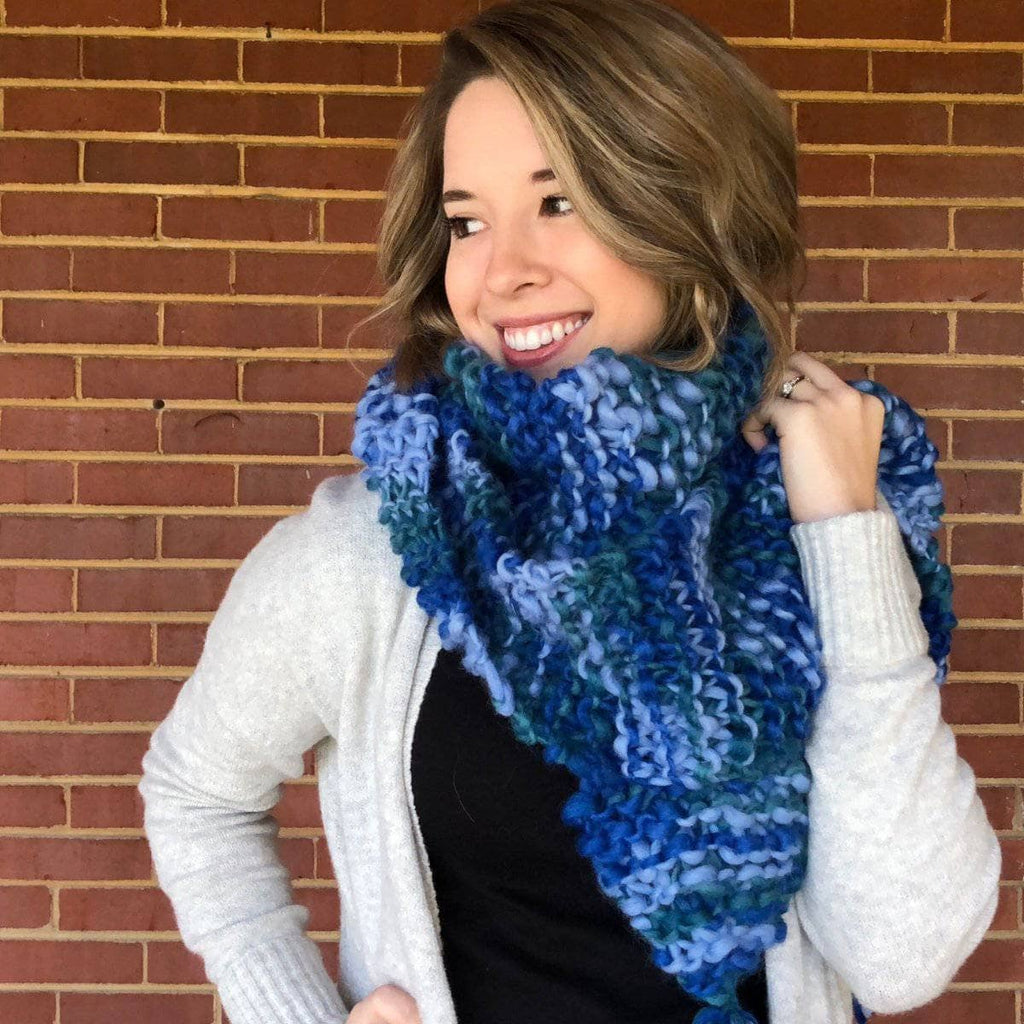 Blue Ridge Blanket Scarf Knitting Pattern - Textural DIY Project
