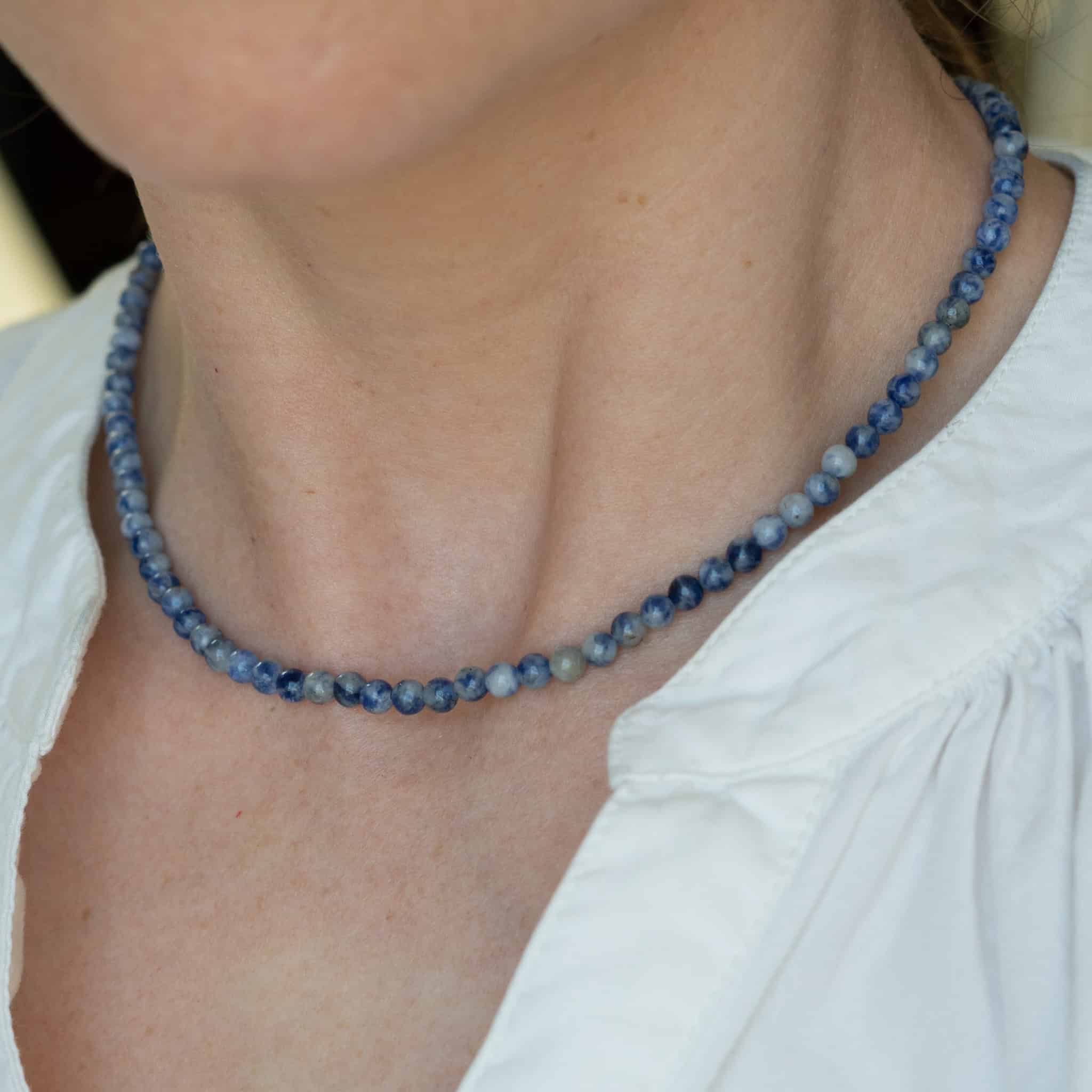 Blue Norah Beaded Necklace