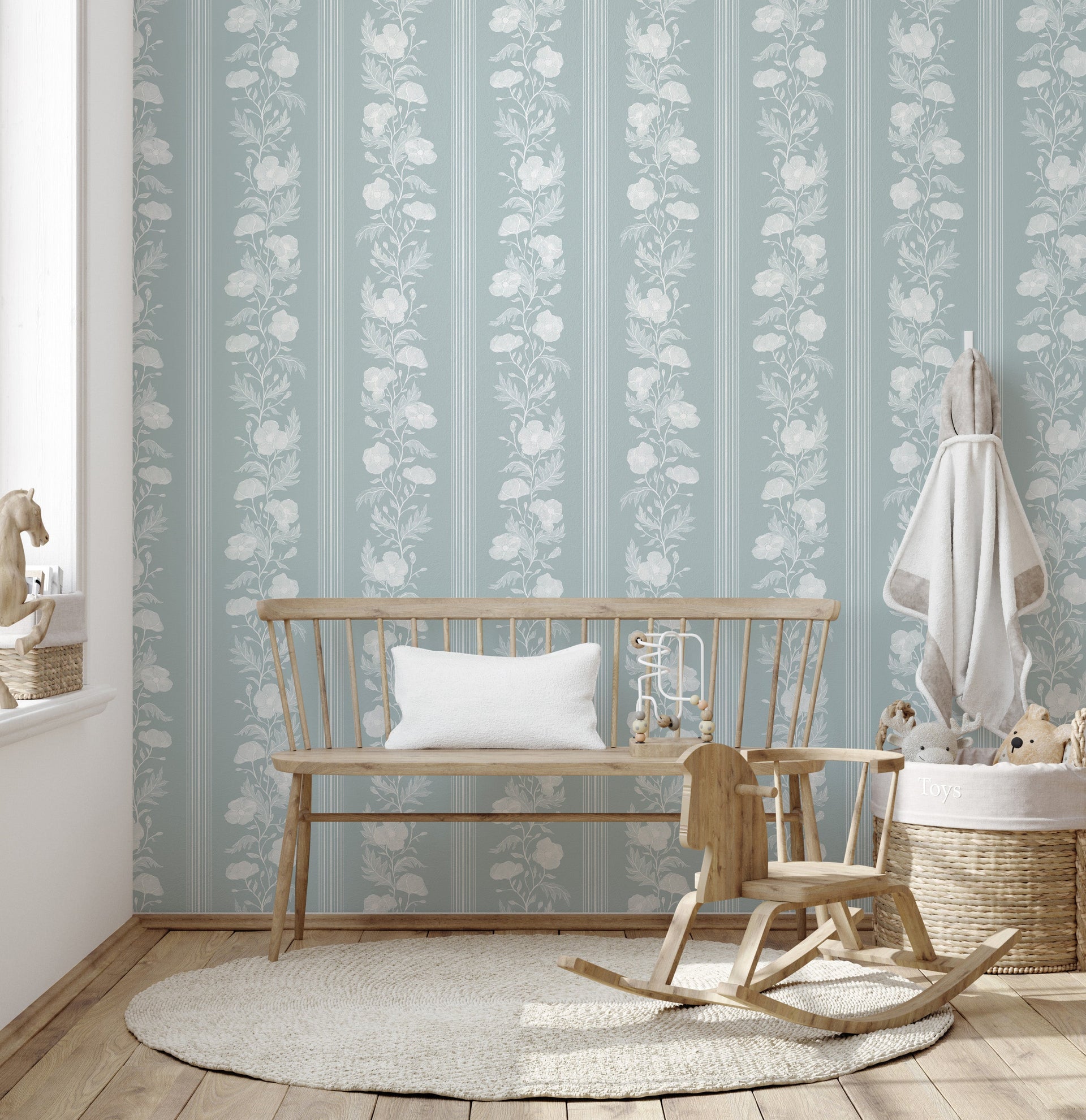 Juliet Wallpaper - Peel and Stick Floral Removable Wall Decor