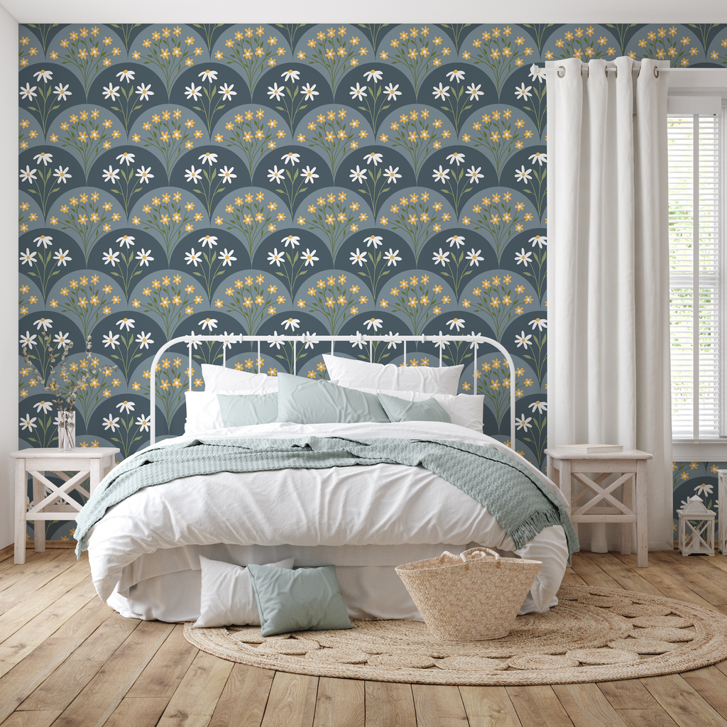 Addie wallpaper design featuring artwork by Megan Lindsey