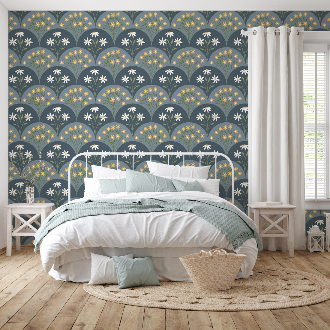 Addie wallpaper design featuring artwork by Megan Lindsey
