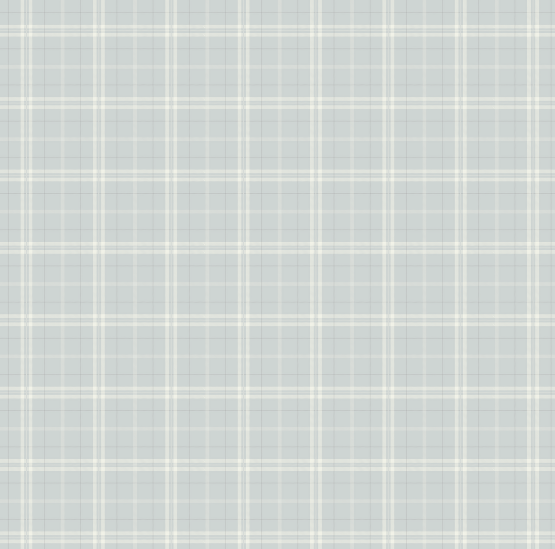 Alcott Plaid Wallpaper in Olive Green and Cream Farmhouse