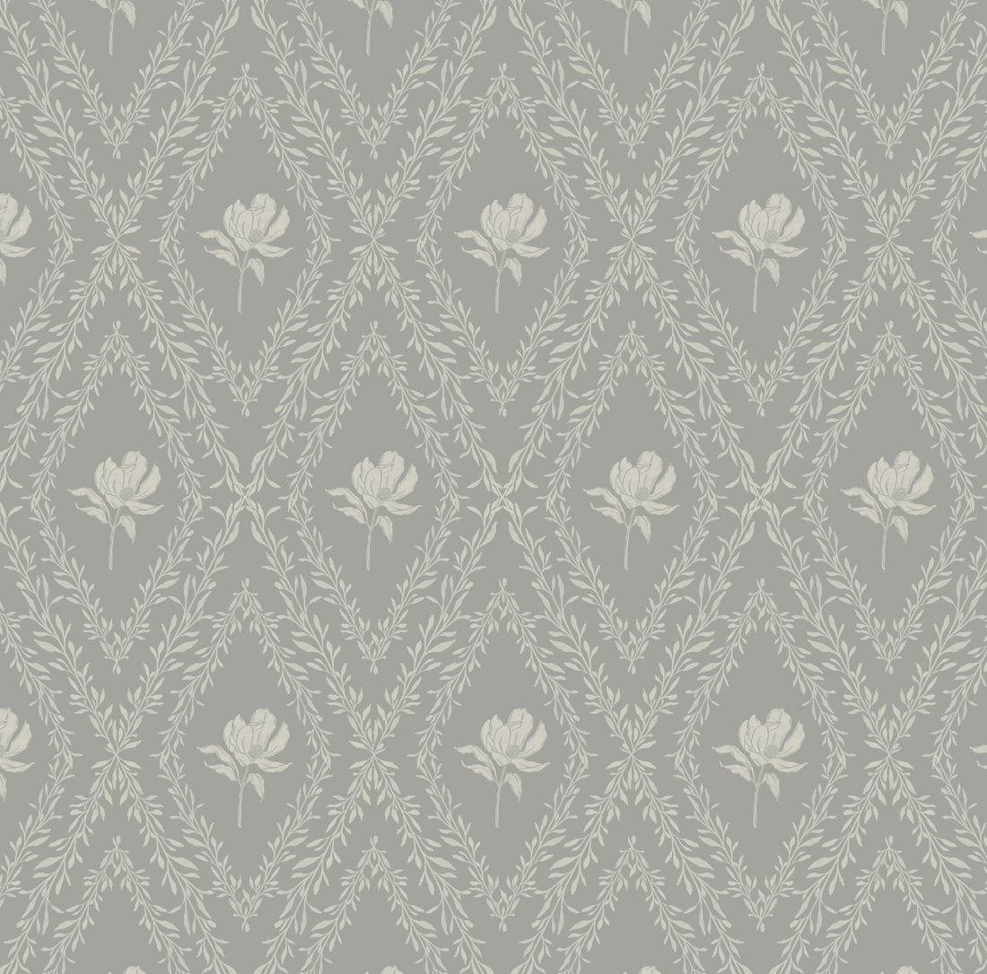 Violet Floral Removable Wallpaper for Modern Home Decor