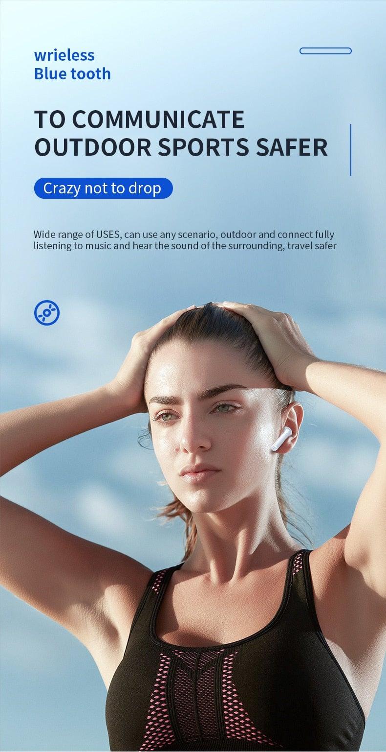 Bluetooth 5.0 Wireless Earbuds with LED Charging Case, 9D Stereo