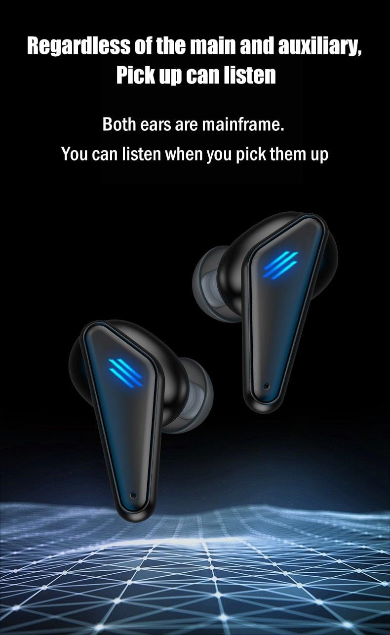 Black Bluetooth 5.0 Wireless Sports Earbuds with Mic