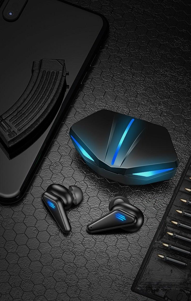 Black Bluetooth 5.0 Wireless Sports Earbuds with Mic