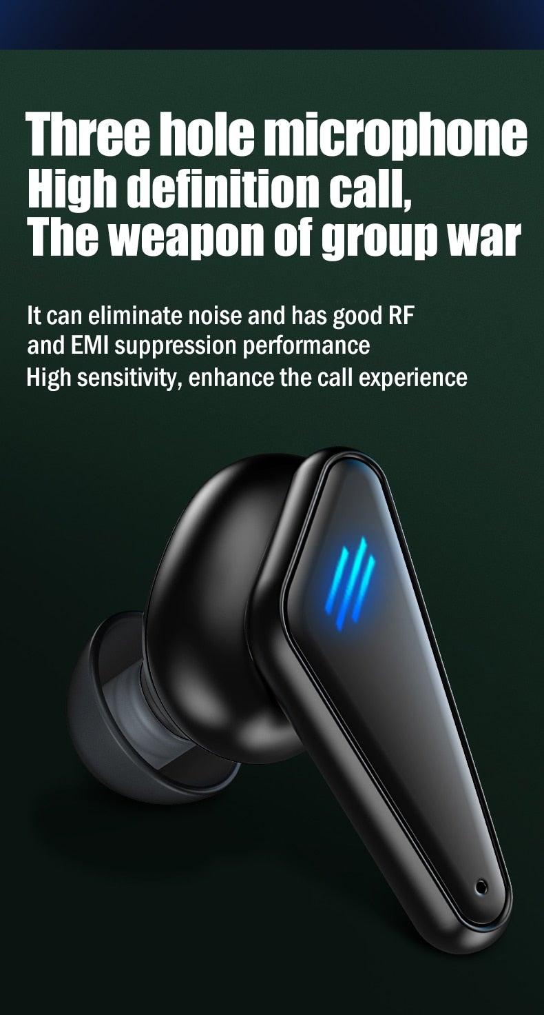 Black Bluetooth 5.0 Wireless Sports Earbuds with Mic