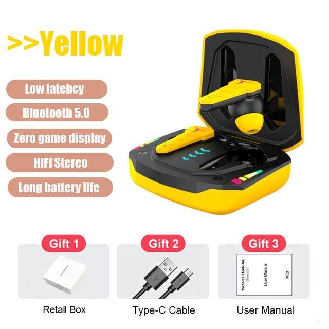 Wireless RGB Gaming Earbuds with Low Latency Bluetooth 5.0