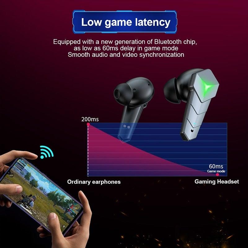 Wireless RGB Gaming Earbuds with Low Latency Bluetooth 5.0