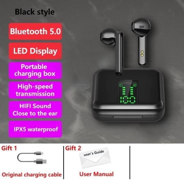 Bluetooth 5.1 Wireless Sports Earphones with Microphone & Bass