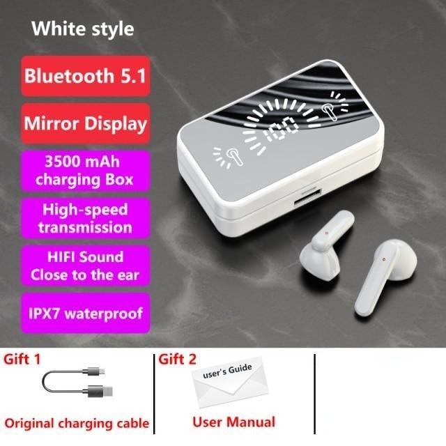 Bluetooth 5.1 Wireless Sports Earphones with Microphone & Bass