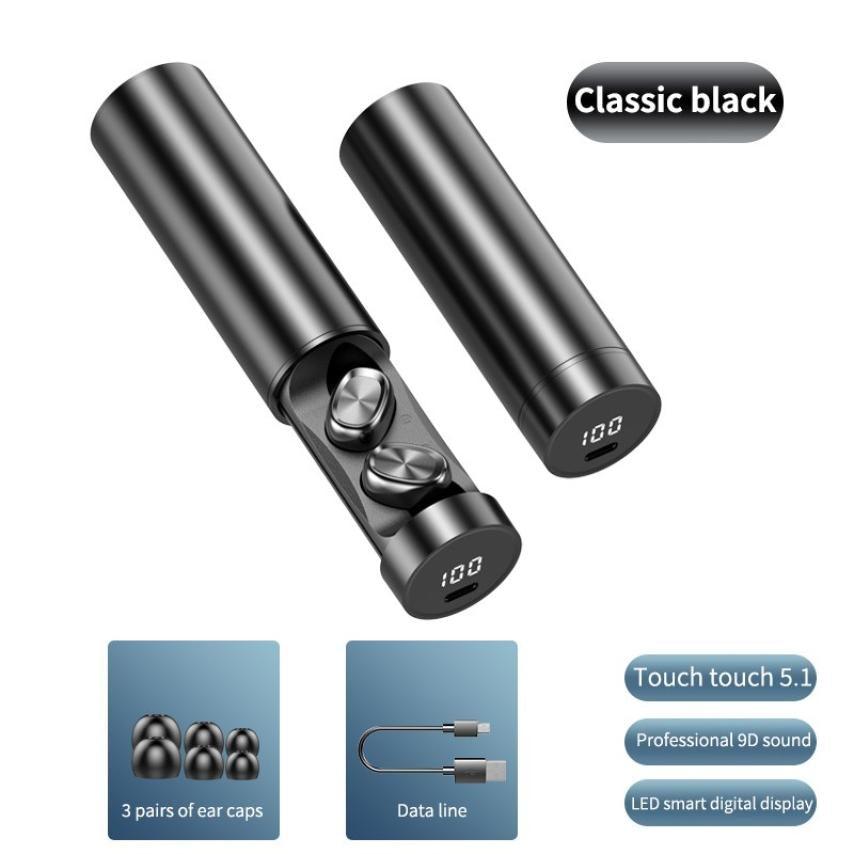 Wireless Bluetooth 5.0 Touch Control Earbuds with LED Display