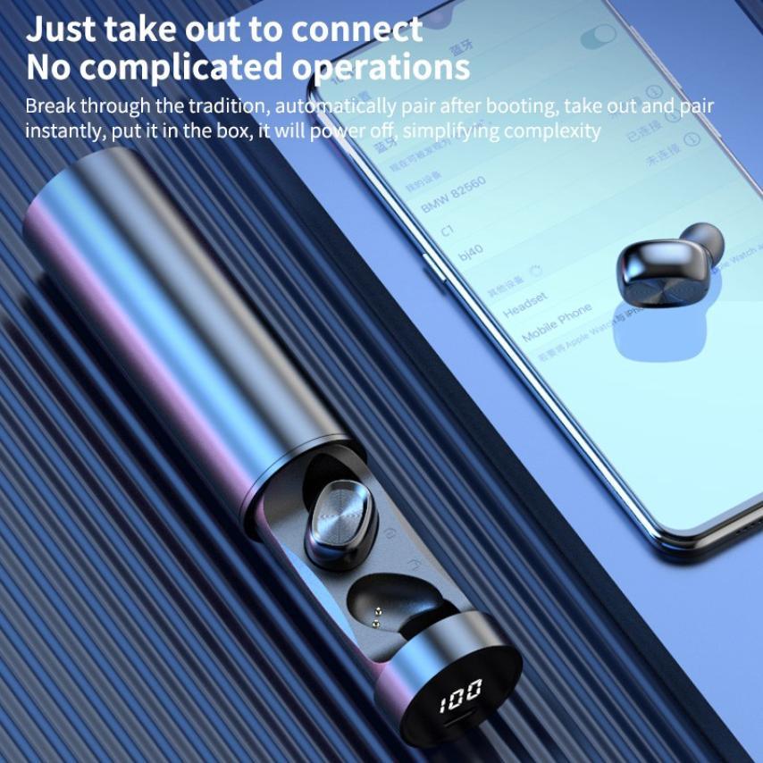Wireless Bluetooth 5.0 Touch Control Earbuds with LED Display