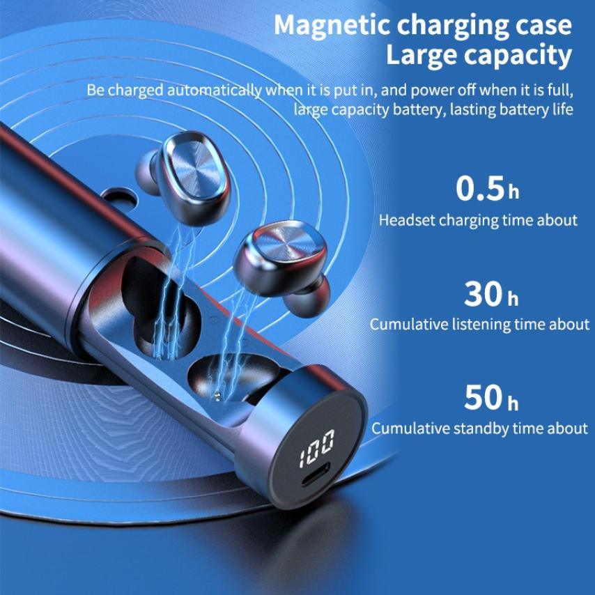 Wireless Bluetooth 5.0 Touch Control Earbuds with LED Display