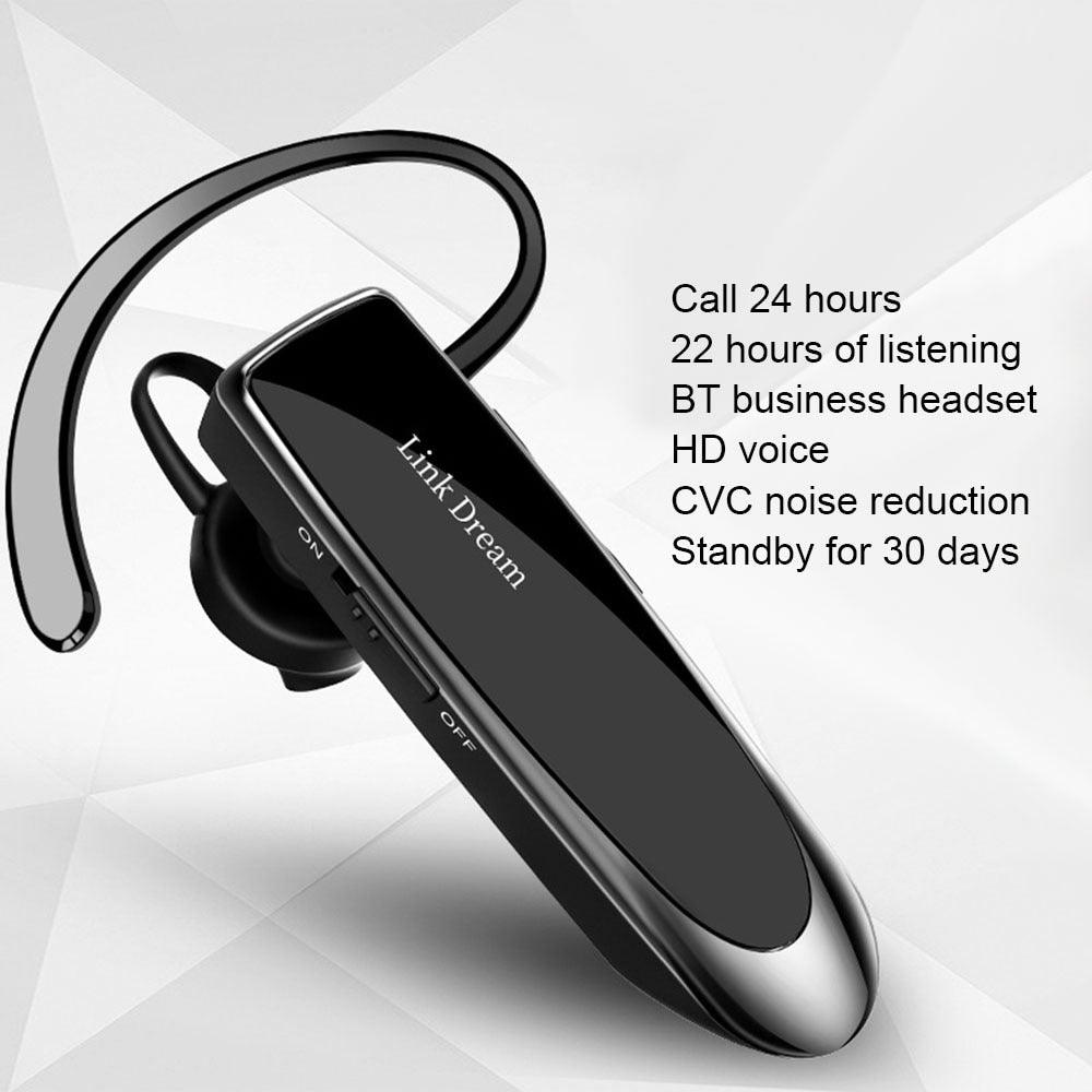 Bluetooth 5.0 Wireless Handsfree Headset with 24-Hour Battery Life - back view